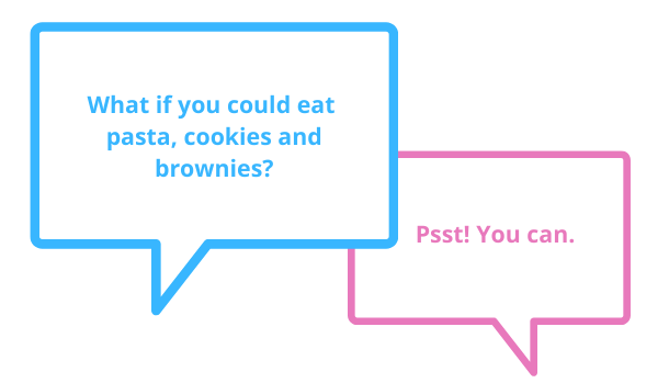 what if you could eat pasta brownies canva